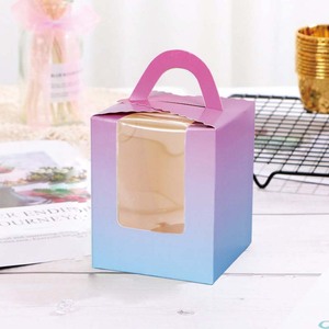 Cajas de cupcakes y pasteles bastante pequeñas de diferentes colores a bajo precio de fábrica de China para uso alimentario - Product Image 2