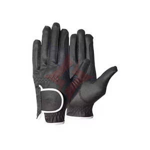 Gants d'équitation équestre professionnels personnalisés pour hommes Gants d'équitation thermiques d'hiver anti-fente en cuir synthétique durable - Product Image 1