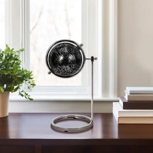 Neutral negro plata Art Deco mundo globo hecho a mano decorativo educativo geografía regalo con soporte de Metal para decoración de oficina en casa - Product Image 2