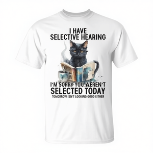 T-Shirt Gatto 2025: Collezione Promozionale Gatto 'Udito solo il gatto che non sei stato scelto' - Product Image 2