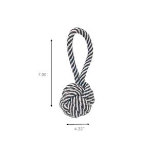 Juguete Ecológico para Perros y Aves Monli, Cuerda de Felpa Duradera en Blanco y Negro con Algodón PP, Juguete Sostenible para Mascotas Empaquetado en Bolsa - Product Image 3