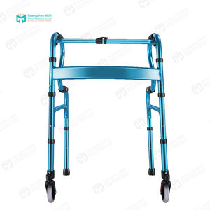 MDK YC8216 Déambulateur pliant avec roues, cadre d'aide à la <span class=keywords><strong>marche</strong></span>, hauteur réglable, certifié CE, léger, facile à utiliser pour - Product Image 3