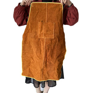 Delantal de soldadura de cuero de vaca protector de calidad superior 800C Paquete de respirador de resistencia al calor Talla única limitada - Product Image 2