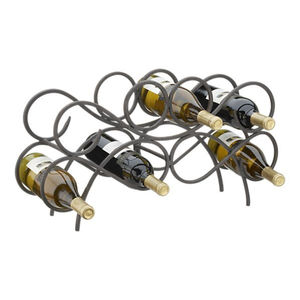 Popular Vintage Wrought Iron <b>Metal</b> <b>Wine</b> <b>Rack</b> Gold Finished Tabletop Beverage Holder Multifunction Storage for Home Kitchen Bar - Product Image 3