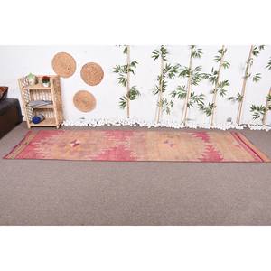 Alfombra de Yute Kilim Vintage, Rojo Naranja, Patchwork Tradicional, Ecológica, Pelo Medio, 2.9 x 10.6 pies, Decoración Cálida y Acogedora para el Hogar, Látex - Product Image 2