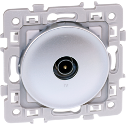 Prises et prises TV SQUARE argentées - Product Image 1