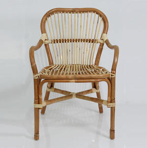 Natural Teak Wood Frame and <b>Rattan</b> <b>Garden</b> <b>Chair</b> for Outdoor Villa Courtyard Eco-Friendly Seating Furniture - Product Image 2