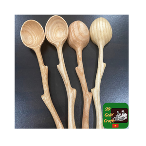 Cuchara de madera hecha a mano de alta calidad, Ideal para cocinar, revolver y servir, utensilios de cocina de madera Natural duraderos y ecológicos - Product Image 5