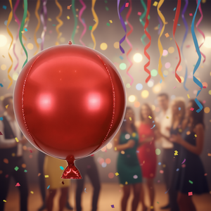 Palloncino Foil Sfera Rossa Party Love 56cm 22in per Decorazioni Festa - Product Image 2