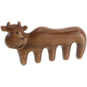 PERSONAL MEJOR viaje portátil estilo chino hecho a mano sándalo pintado tallado peine de madera - Product Image 3