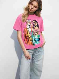 เสื้อยืดแขนสั้นผ้าฝ้าย 100% ระบายอากาศได้ดีสำหรับผู้หญิงในฤดูร้อน - Product Image 5