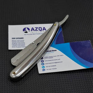 Navaja de Afeitar Profesional de Acero Inoxidable, Navaja de Barbero Plegable con Mango de Metal, Herramienta de Peluquería - Product Image 6