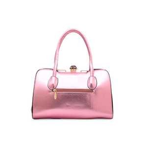 Luxueux pour sac à main en cuir PU Crocodile rose P35838 fourre-tout décontracté pour filles avec chaînes fantaisie décoration doublure en cuir - Product Image 1