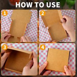 Cajas pequeñas para Pizza de 3,5 pulgadas, cajas desechables, Mini cajas de cartón para Pizza, 3,5x3,5 para Pizza, pastel, galletas, favores de fiesta - Product Image 3