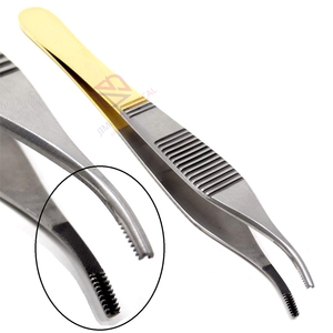 Pinzas para tejidos Adson Brown 9x9 dientes de acero inoxidable |   Herramienta Quirúrgica Manual Profesional para Cirugía Plástica y General - Product Image 3