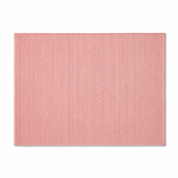 HOMESCAPES Set de 2 sets de table rectangulaires lavables 100% tissu uni orange 33 x 50 cm