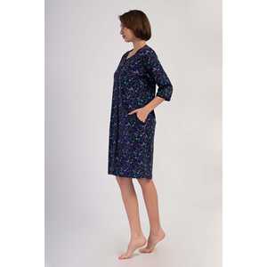 Robe décontractée pour femme, taille XXL, manches 3/4, fermeture éclair, poche, pour la maison - Product Image 3