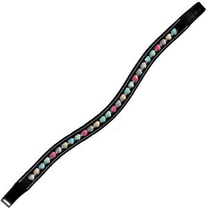 Bracelet à sourcils en cuir de cheval en cristal, 5 rangées, vente en gros - Product Image 3