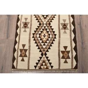 2.5x10.7 ft <b>Rug</b>, <b>Runner</b> Vintage <b>Rug</b>, Brown Kilim Floral <b>Rug</b> - Product Image 2