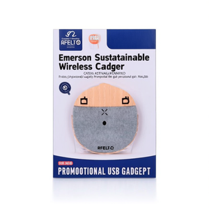 Caricatore Wireless Sostenibile Emerson, Gadget USB Promozionale - Product Image 2