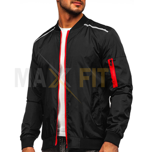 แจ็กเก็ตบอมเบอร์ของผู้ชายงานตามสั่งแนวสตรีทผ้าใบโพลีเอสเตอร์100% ใหม่สำหรับกิจกรรมกลางแจ้งในฤดูหนาว - Product Image 4