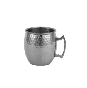 Tasse en acier inoxydable plaquée argent en métal au design élégant pour ustensiles de cuisine Tasses à bière et à café faites à la main - Product Image 5
