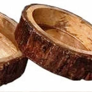 Corteza de efecto madera Producto de Venta caliente Bandeja de servicio de corteza de árbol de 10 pulgadas 3 Losa de madera redonda 3 - Product Image 2