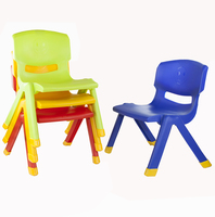 Chaise en plastique pour enfants, hauteur 46 cm, coque en polypropylène monobloc sans pièces métalliques, empilable, chaise d'école jusqu'à 10 cm de hauteur, Vietnam