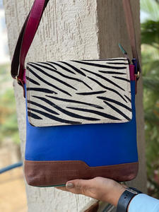 Bolso de piel de vaca estilo occidental para mujer, cuero de vaca de hombro de bandolera, multicolor - Product Image 2