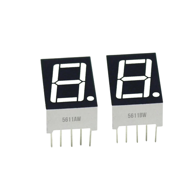 VAOHM 5611AW 5161AW 5611BW 5161BW White One Digit Seven Segment Led Display Tube 10Pin 0.56 Inch Common Anode / Cathode
