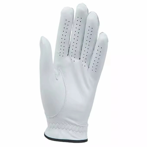 Gants de golf en cuir Cabretta véritable blanc droitier de haute qualité avec dragonne réglable et fermeture à crochet et boucle pour hommes - Product Image 4