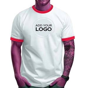 Camisetas para Hombre, Camiseta Ringer con Cuello y Puños en Color de Contraste, 50/50 Algodón/Poliéster - Product Image 1