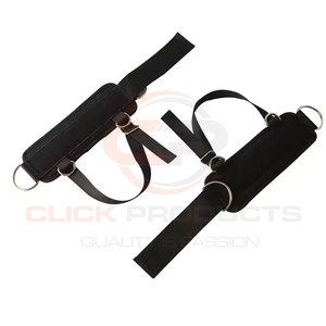 สายรัดข้อเท้าทำจากนีโอพรีนสำหรับเครื่องผลิตสายอุปกรณ์ยิมฟิตเนส D-RING แบบคู่โลโก้ตามสั่ง - Product Image 1