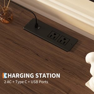 Mobile TV in Legno di Noce con Luci LED, Top Flottante, Stile Mid-Century Moderno, Centro Intrattenimento, Console Multimediale, Arredamento per la Casa - Product Image 3