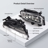 Nueva Cubierta de Rejilla para Faros Antiniebla Delanteros para Audi A8 D3 4E 2008-2010, Kit de Bisel Izquierdo/Derecho, Material ABS, Piezas de Carrocería