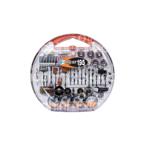 KIT 195 ACCESSOIRES MINI ASSORTIS Pour couper, meuler, graver, polir, etc. - Product Image 1