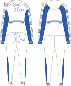 Survêtement personnalisé Zeta Phi Beta pour University College Sorority Greek Apparel Heavyweight Vintage Sweat Suit Unisex Casual Solid - Product Image 1