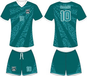 Uniforme de Fútbol de Manga Corta Transpirable con Impresión Digital al por Mayor, con Camiseta y Pantalones para Deportes al Aire Libre - Product Image 2