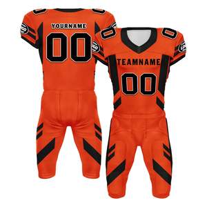 2025 nuevo diseño personalizado tackle sarga uniformes de fútbol americano impresión por transferencia de calor de talla grande manga corta - Product Image 3