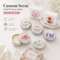 Parfum solide longue durée personnalisé à marque privée, baume naturel, parfum léger, mini gel, format voyage portable
