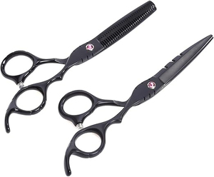 Professional Stainless Steel <b>Barber</b> Shears <b>Set</b> Straight Blade Hairdressing Scissors Kit for Salon Use for Cutting and Thinning - Product Image 5