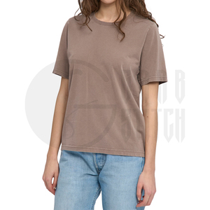 Camiseta Unisex Vintage Lavada al por Mayor, de Algodón Pesado, Estilo Oversize, para Streetwear, con Logotipo Personalizado, OEM ODM - Product Image 2