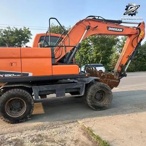 Excavadora de Ruedas Usada Doosan DX150 de 15 Toneladas con Cucharón de 0.75m³, Marca Coreana Original, Excavadora de Construcción Mediana con Pocas Horas de Uso y Certificación CE - Product Image 4