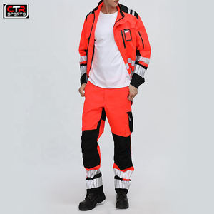 Tenue de travail en coton à manches longues, respirante, imperméable, antistatique, uniforme de sécurité pour le transport, options grandes tailles - Product Image 3