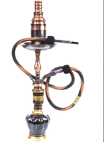 Mini Chicha Égyptienne Farida en Cuivre, Design Unique et de Qualité Supérieure, Gravée à la Main, Finition Or Oxydé Noir, Luxe Populaire, Vente Chaude
