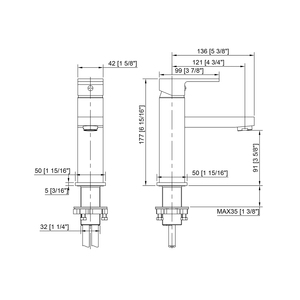 Haijun lưu vực vòi nước vòi đồng thau lưu vực <span class=keywords><strong>Mixer</strong></span> vòi chải đen phòng tắm lưu vực Vòi nước lạnh và nước nóng <span class=keywords><strong>Mixer</strong></span> - Product Image 6