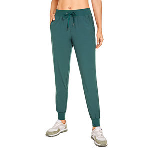 Pantalones Deportivos de Mujer de Alta Calidad, Ecológicos, de Invierno, de Lona, con Cintura Elástica, Frente Plano, Color Sólido, Leggings de Cintura Alta, Servicio OEM - Product Image 4
