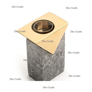 Marble And Metal Candle <b>Holder</b> Customized Size And Shape <b>Tealight</b> Candle <b>Holder</b> For Home Hotel And Wedding Decor - Product Image 6