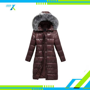 Chaqueta Bomber Larga de Invierno para Mujer, Metálica Brillante, Transpirable, Abrigo Cálido para Exteriores, Cuello Desmontable de Piel Sintética, 100% Poliéster, a la Moda - Product Image 5