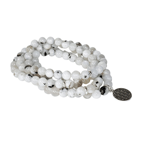 Superior Quality Wholesale Round Gemstone Handmade Rainbow Moonstone Crystals Beaded Mala <b>Bracelet</b> for <b>Healing</b> and Meditation - Product Image 1